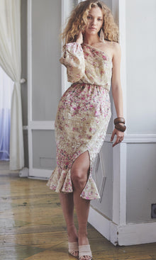 Hemant And Nandita | Nina Velvet Brasso Midi Dress | Multi
