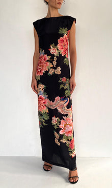Hemant And Nandita | Rani Heavy Crepe Maxi Dress | Black