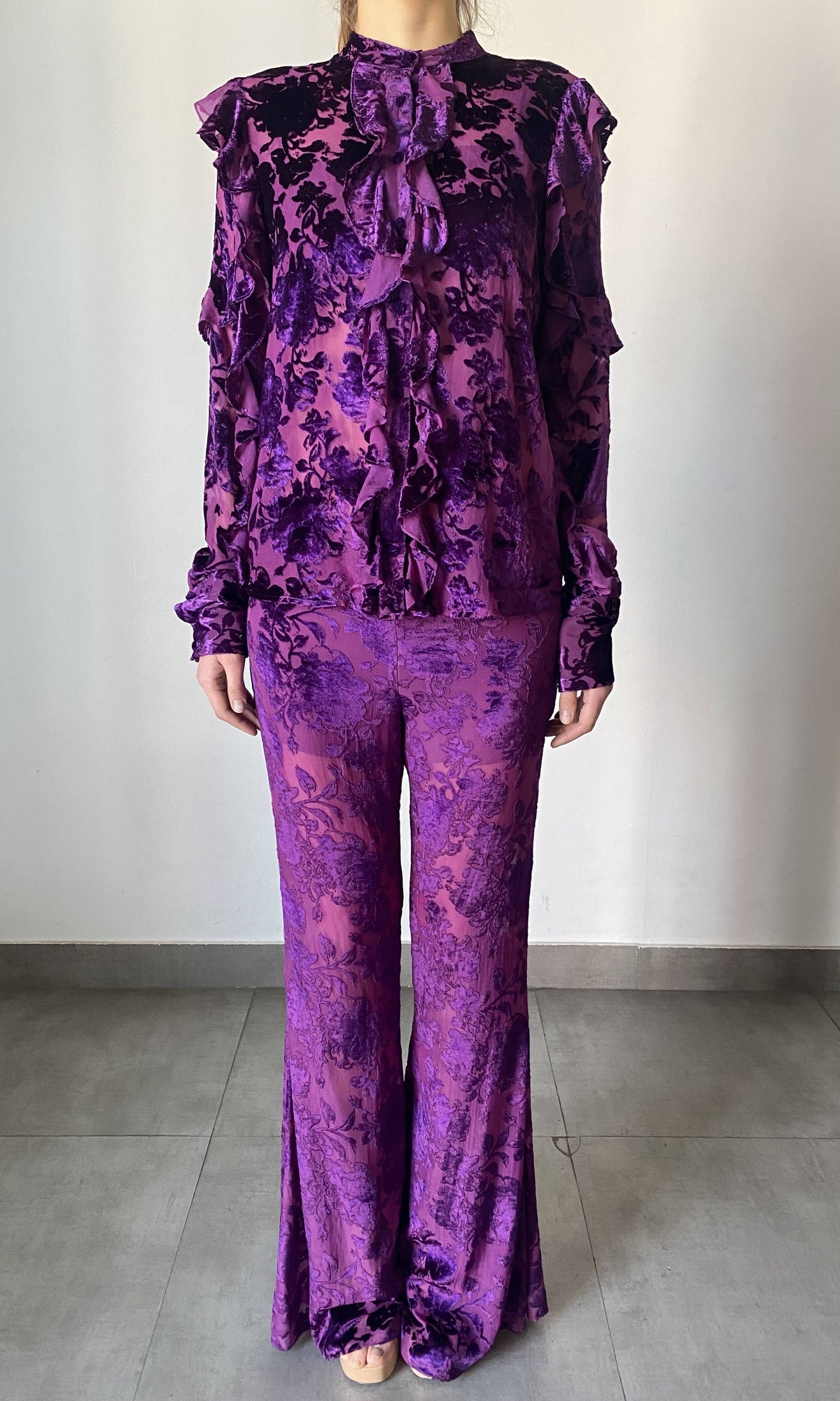 Hemant And Nandita | Reha Viscose Shirt | Purple