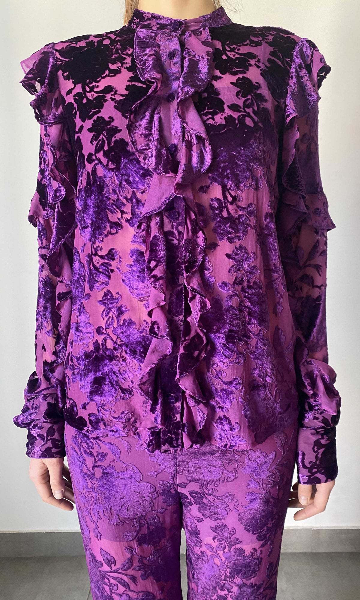 Hemant And Nandita | Reha Viscose Shirt | Purple
