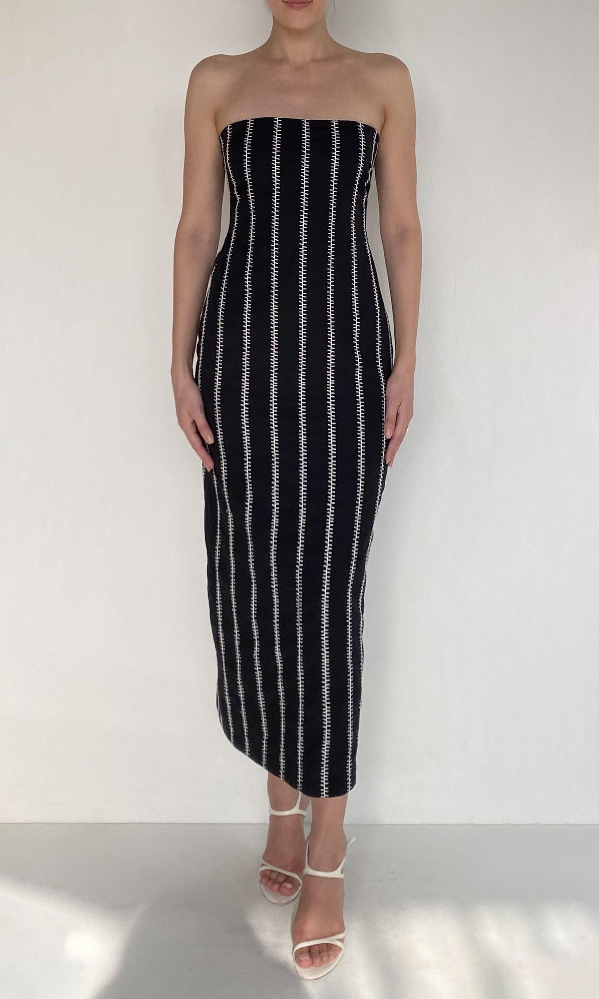 Womens | Rekh Organza Strapless Maxi Dress | Black