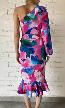 Womens | Vesa Viscose Crepe Flat Chiffon Midi Dress | Multicolor