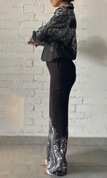 Womens | Viri Heavy Crepe Pants | Black White