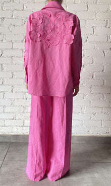 Hemant And Nandita | Yuri Linen Cotton Oversized Shirt | Pink