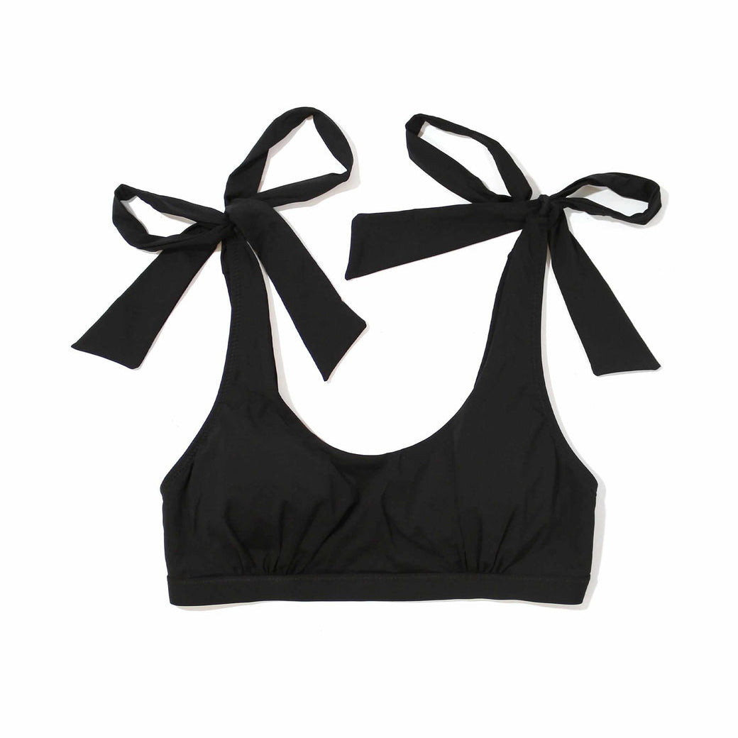 Swim Scoop Bikini Top | Black