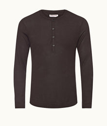 Harrison Cashmere Classic Fit Long-Sleeve Cashmere T-Shirt | Truffle
