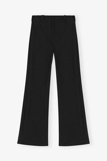 Heavy Cotton Tailoring Flared Trousers | Black