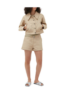 Heavy Twill Belt Shorts | Pale Khaki