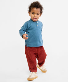 Boys | Henley Baby T-Shirt | Blue