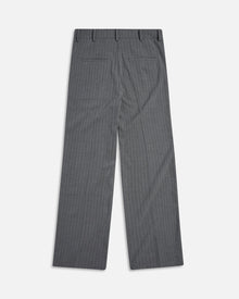 Herringbone Pleated Trouser | Grey