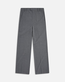 Herringbone Pleated Trouser | Grey