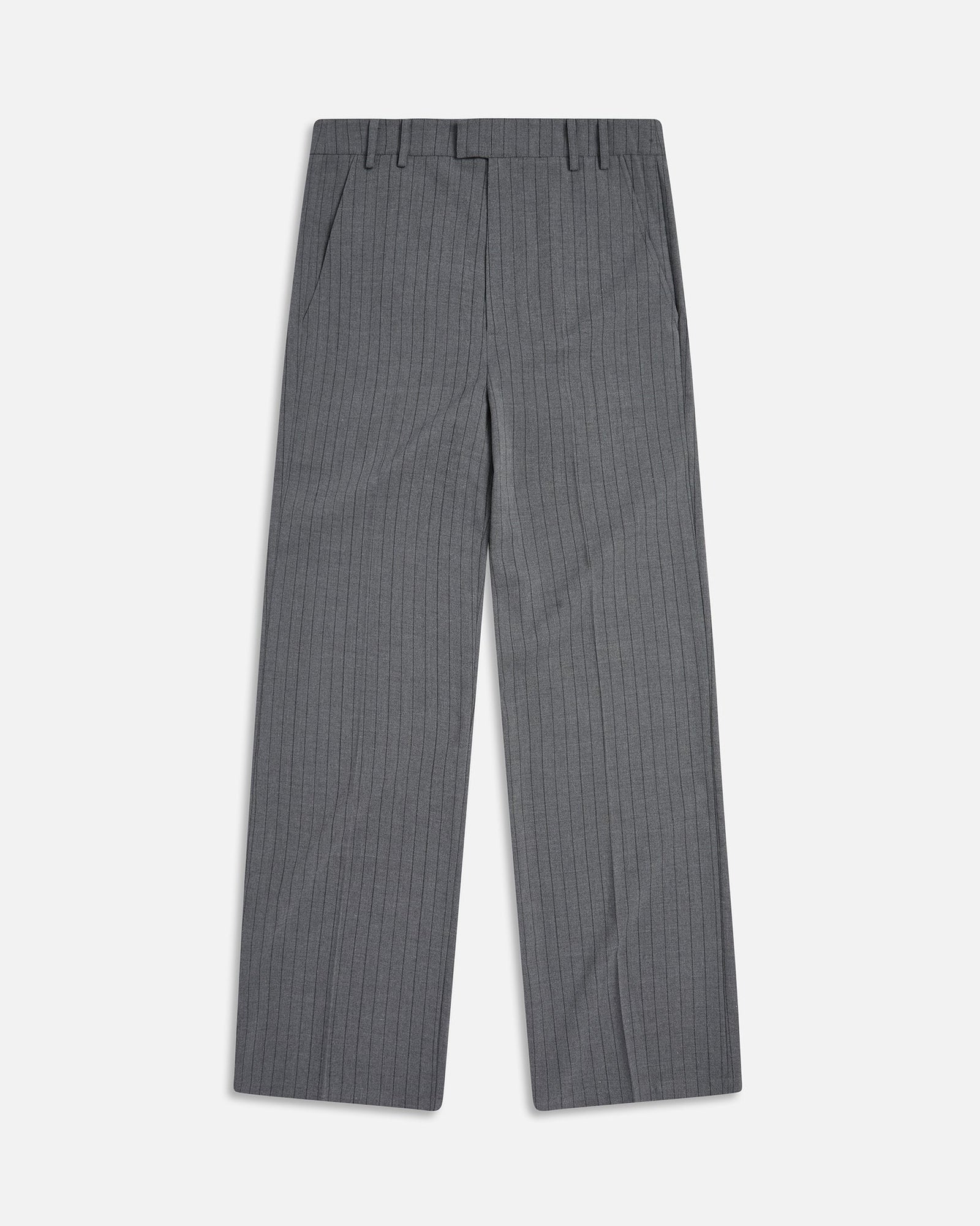 Herringbone Pleated Trouser | Grey