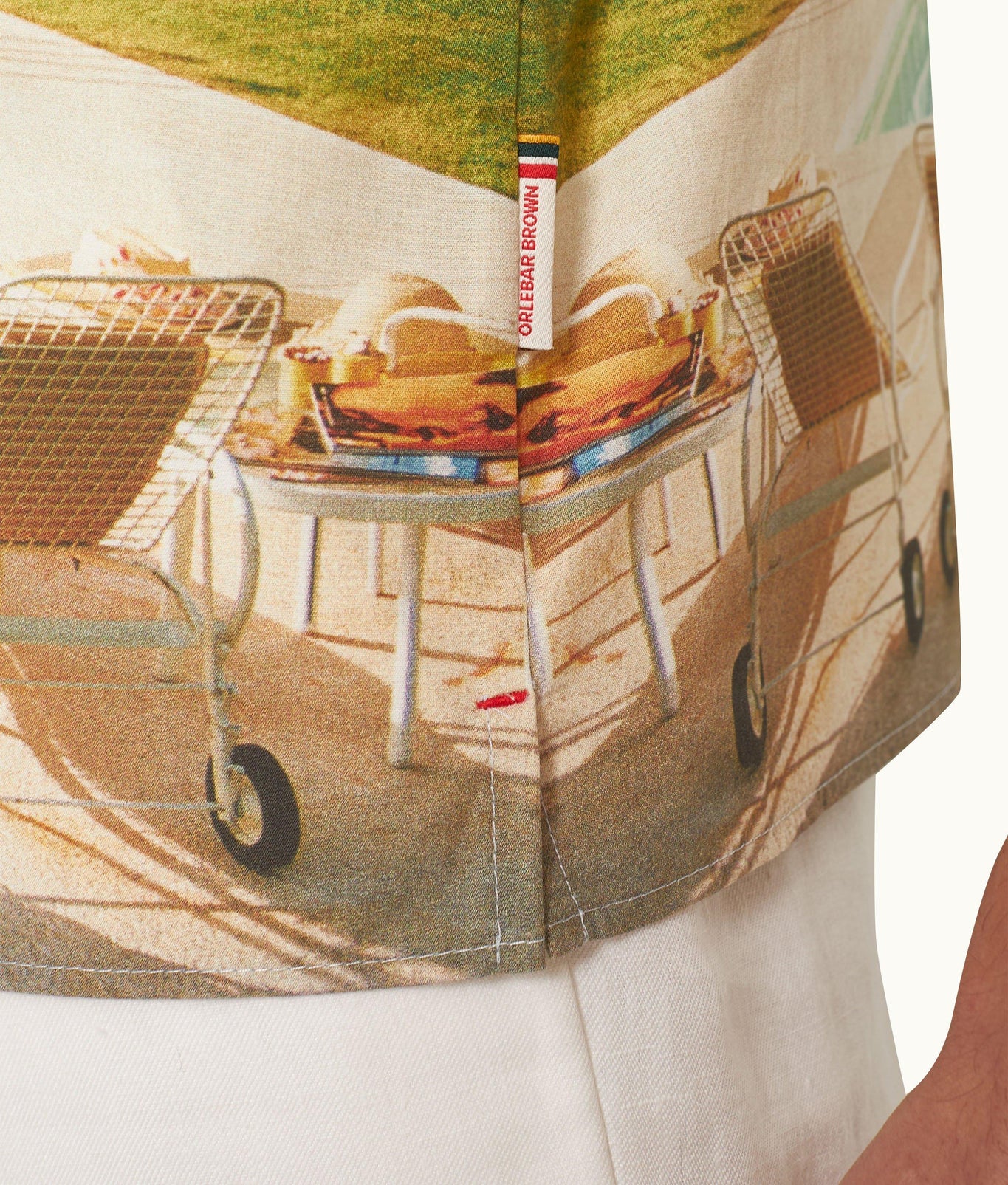 Hibbert Photographic Print Classic Fit Capri Collar Shirt | Kaufmann Cocktail