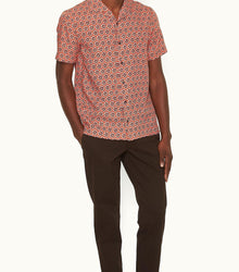 Hibbert Roseate Print Classic Fit Capri Collar Shirt | Firestone