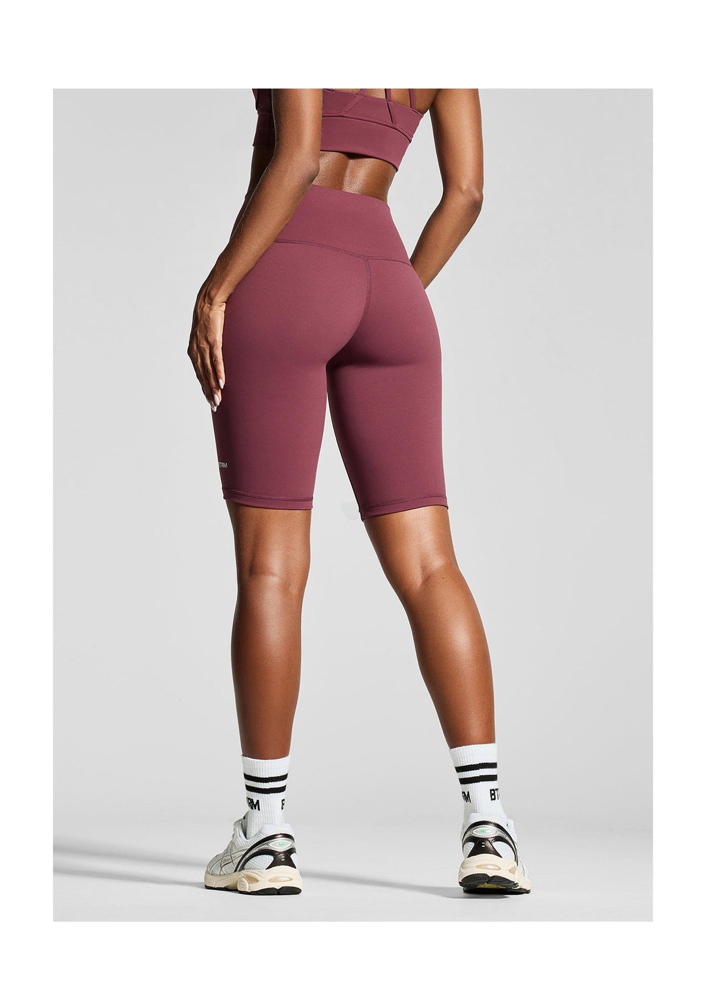 High-Waisted Bike Shorts | Burgundy