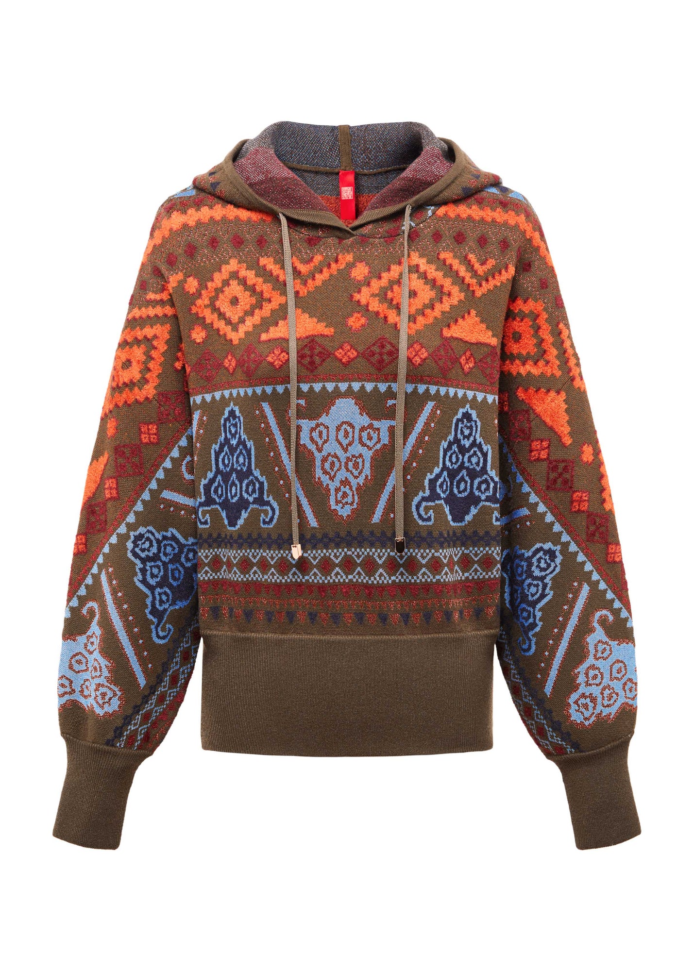 High-waisted Hooded Sweatshirt | Brown