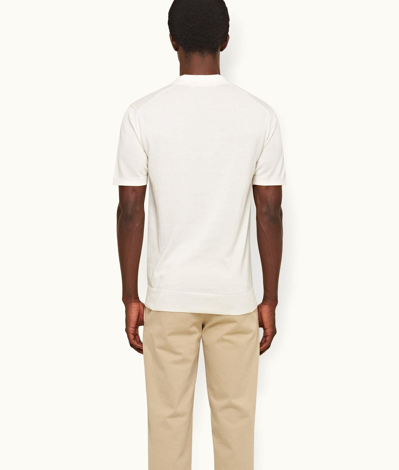 Horton Tipping O.B Tipping Placket Tailored Fit Organic Cotton Polo Shirt | Cloud