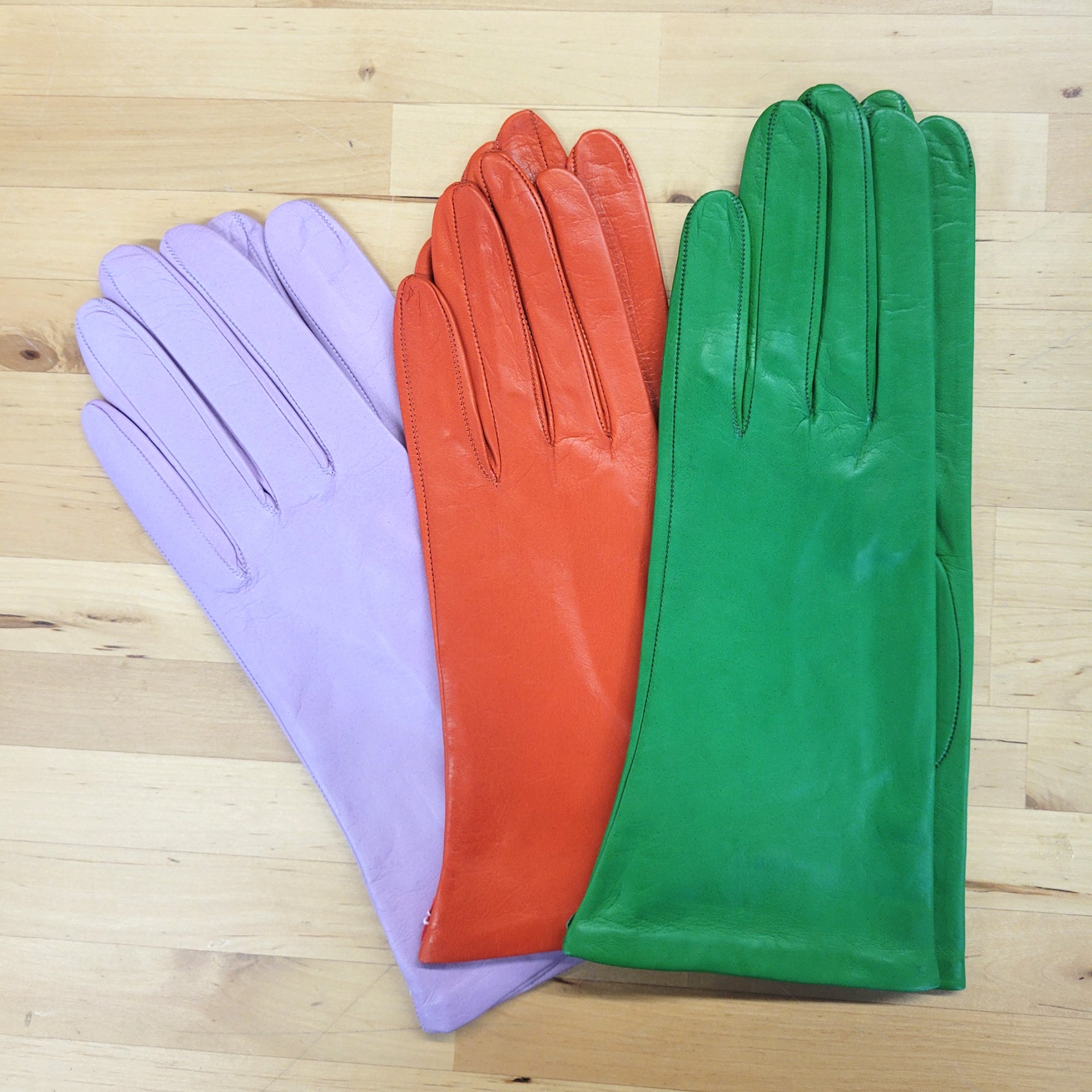 Womens | Silk Lined Leather Gloves | Emerald