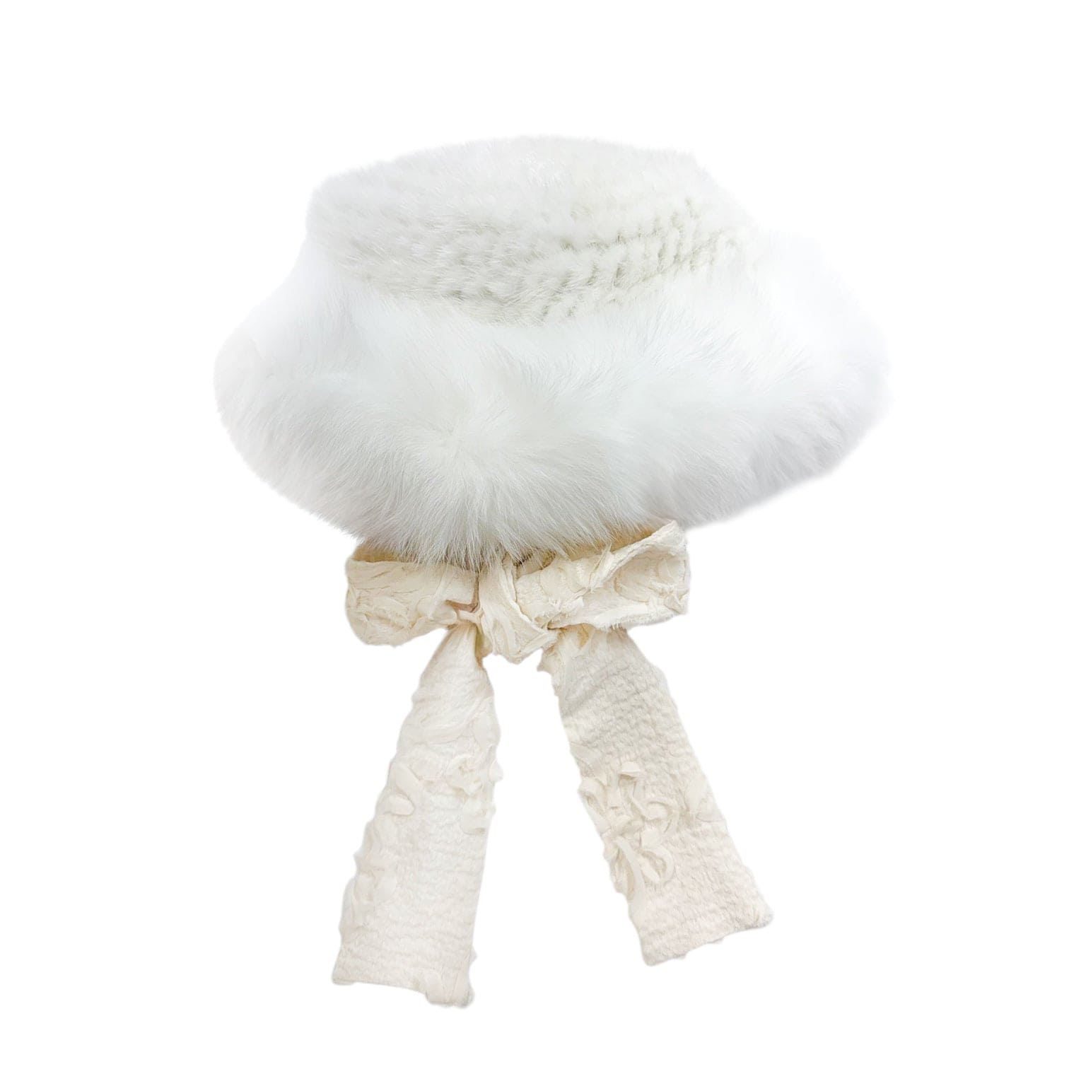 Women | Ava Adults Fox Fur Hat | Ivory