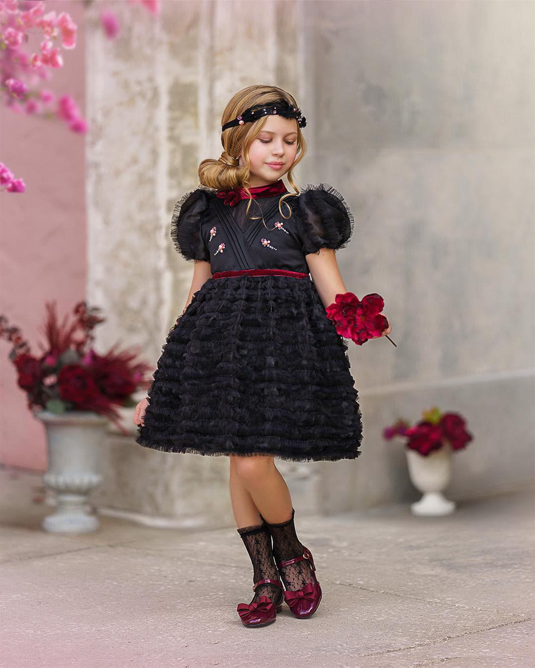 Girl | Kylie Tulle and Organza Dress | Black