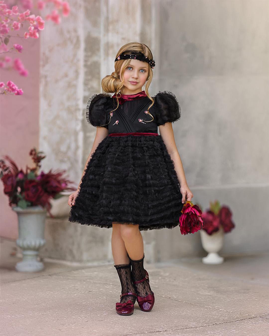 Girl | Kylie Tulle and Organza Dress | Black