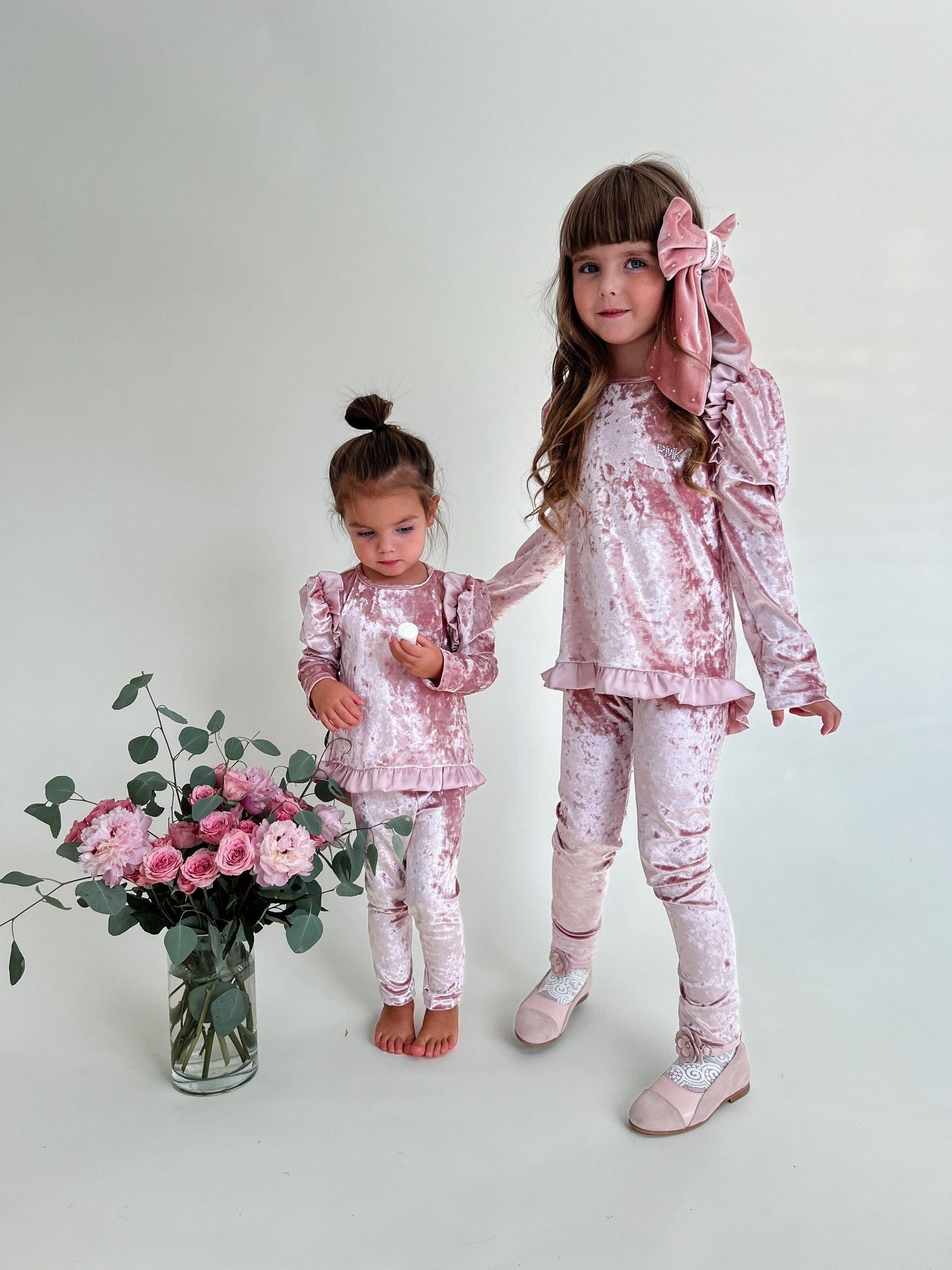Girl | Velour Lounge Set | Pink
