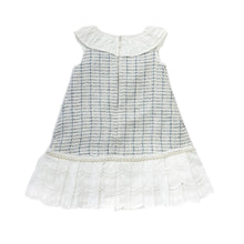 Girl | Iris Tweed Dress | White x Blue