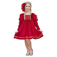 Girl | Victoria Velvet Dress | Red
