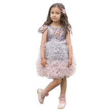 Girl | Mia Grey and Ombré Cupcake Tulle Dress | Gray x Pink