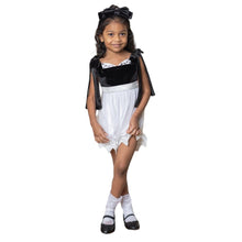 Girl | Audrey Velour Top and Tulle Romper | Black x White