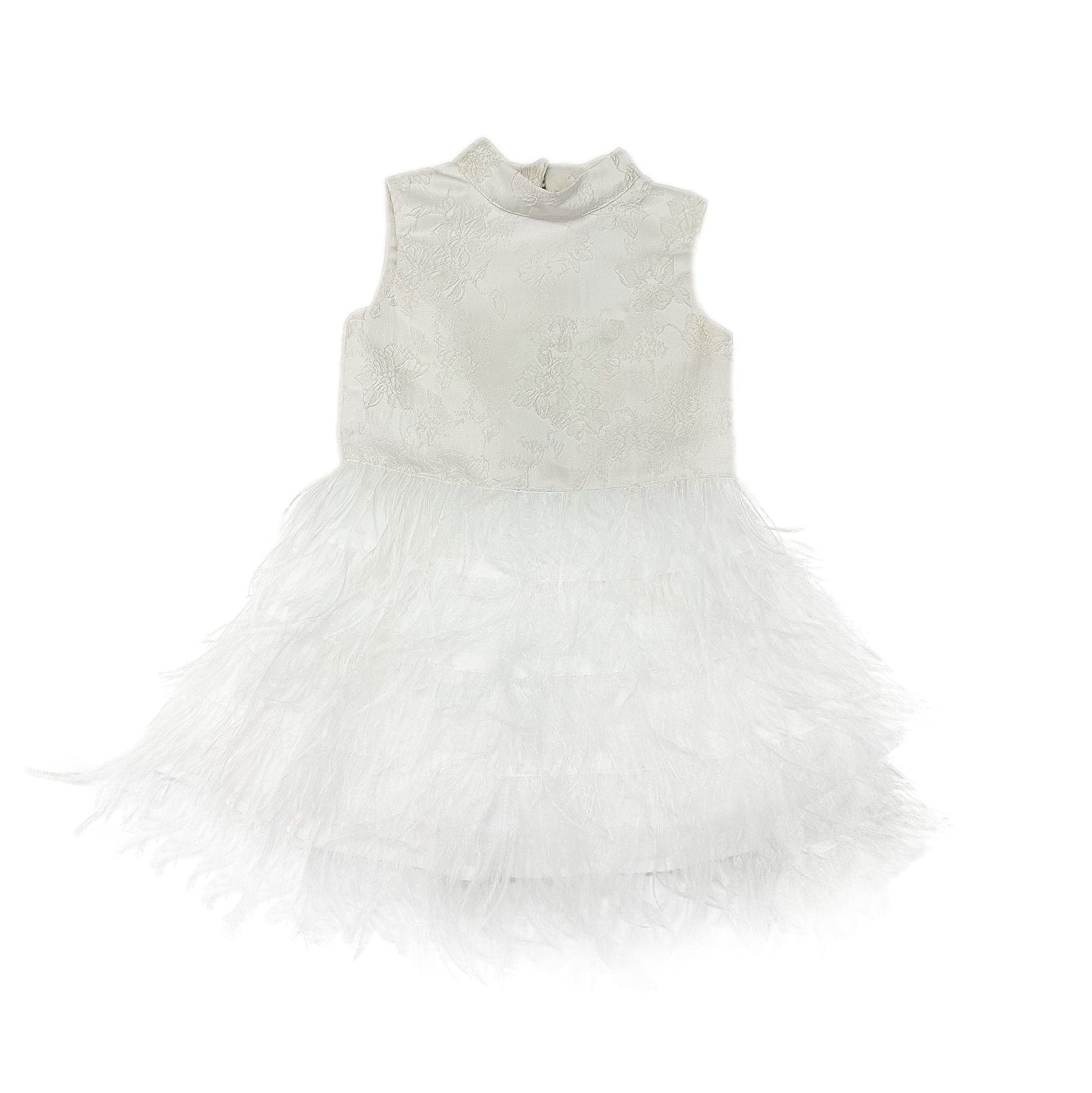 Girl | Eliza Feather Dress | Ivory