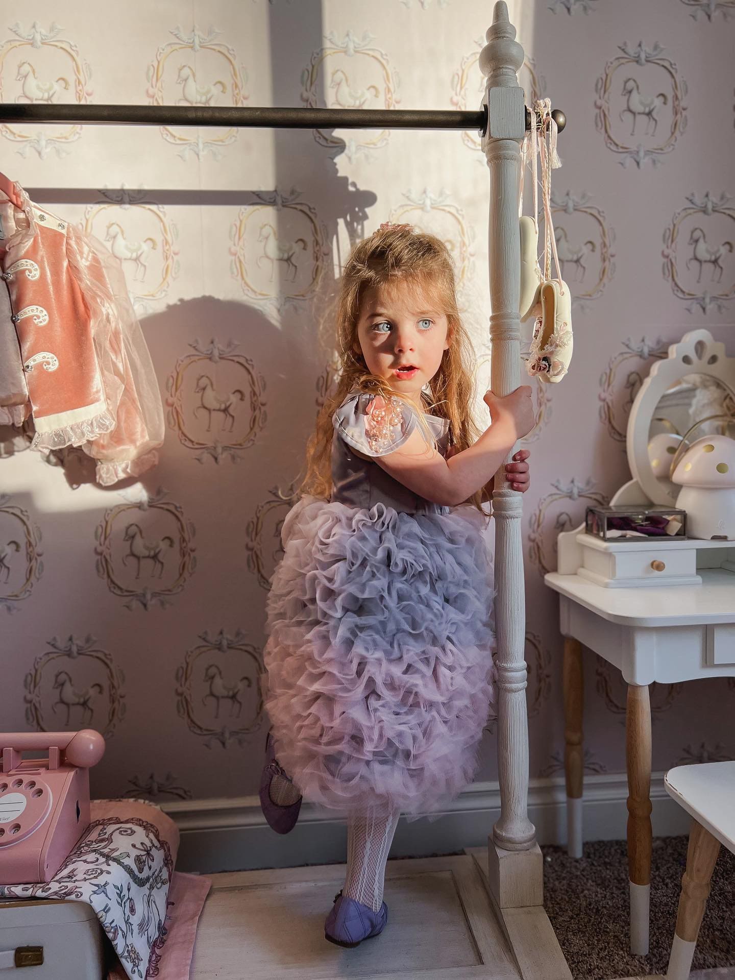 Girl | Mia Grey and Ombré Cupcake Tulle Dress | Gray x Pink