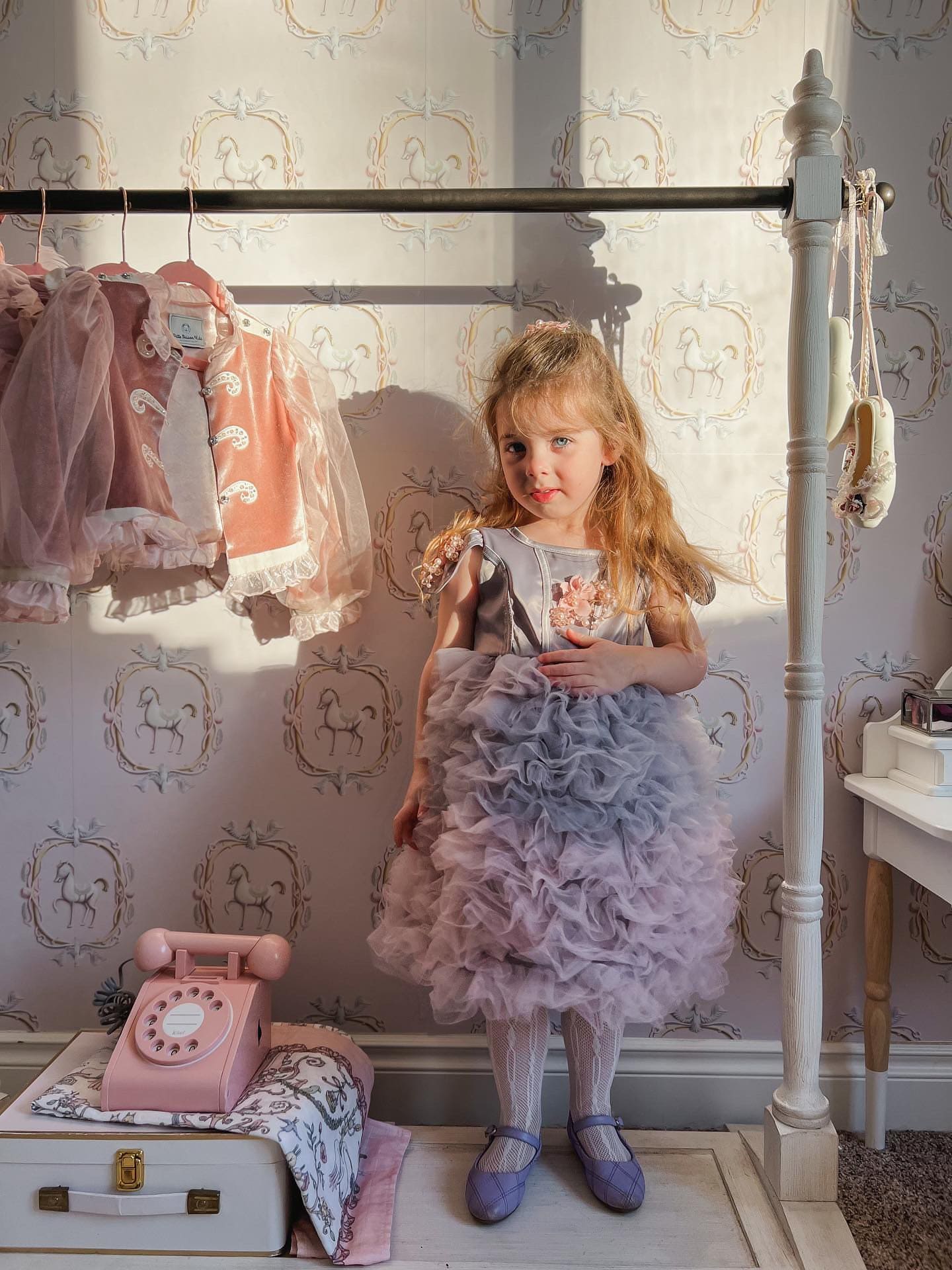 Girl | Mia Grey and Ombré Cupcake Tulle Dress | Gray x Pink