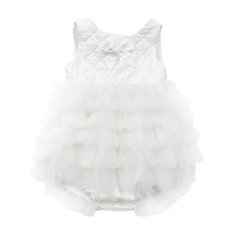 Girl | Poppy Quilted Romper | White