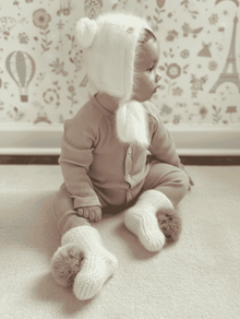 Unisex | Ribbed Cotton Playsuit Dusty | Pink