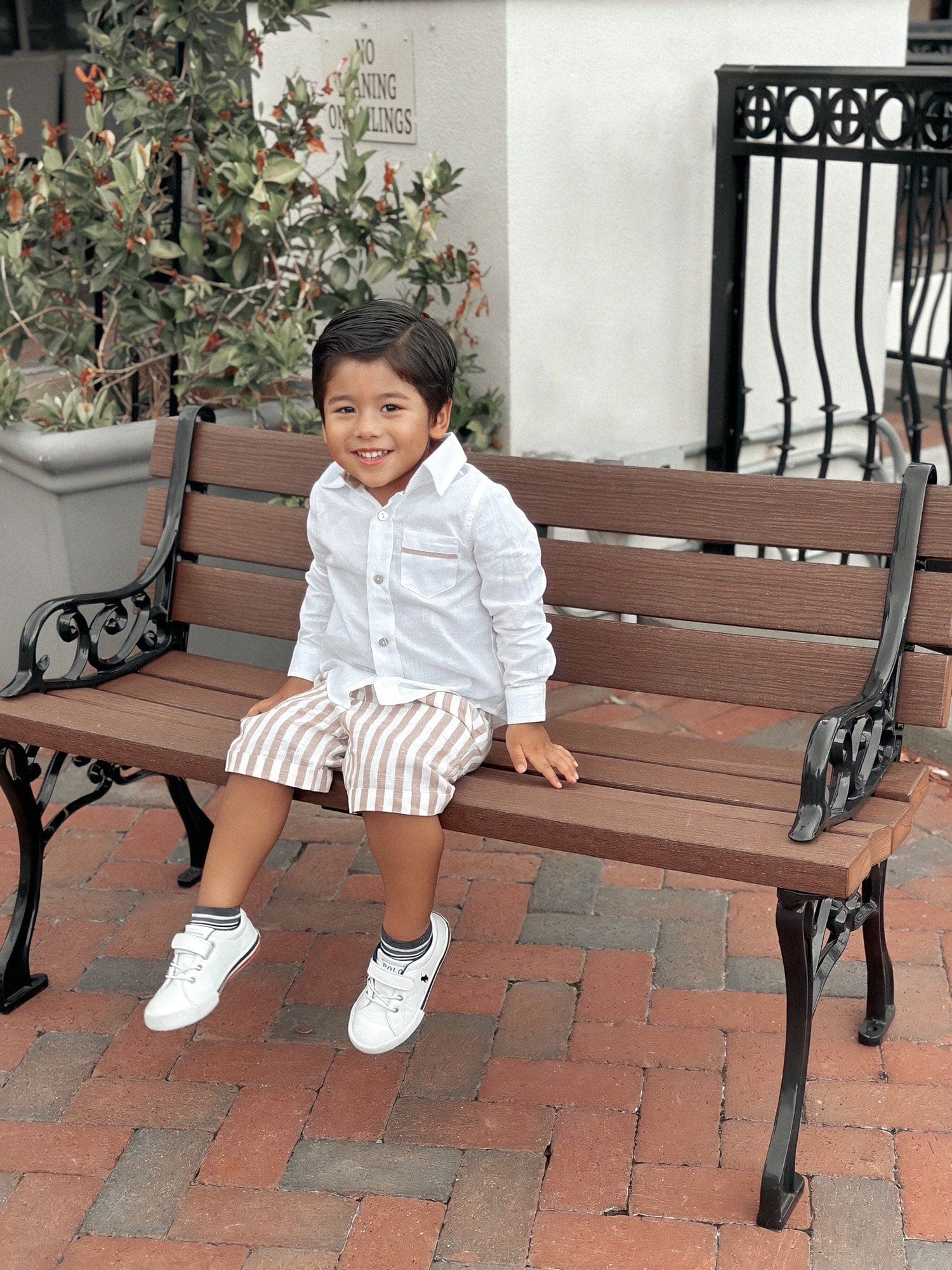 Ashton Striped Linen Shorts and Top Set - Petite Maison Kids