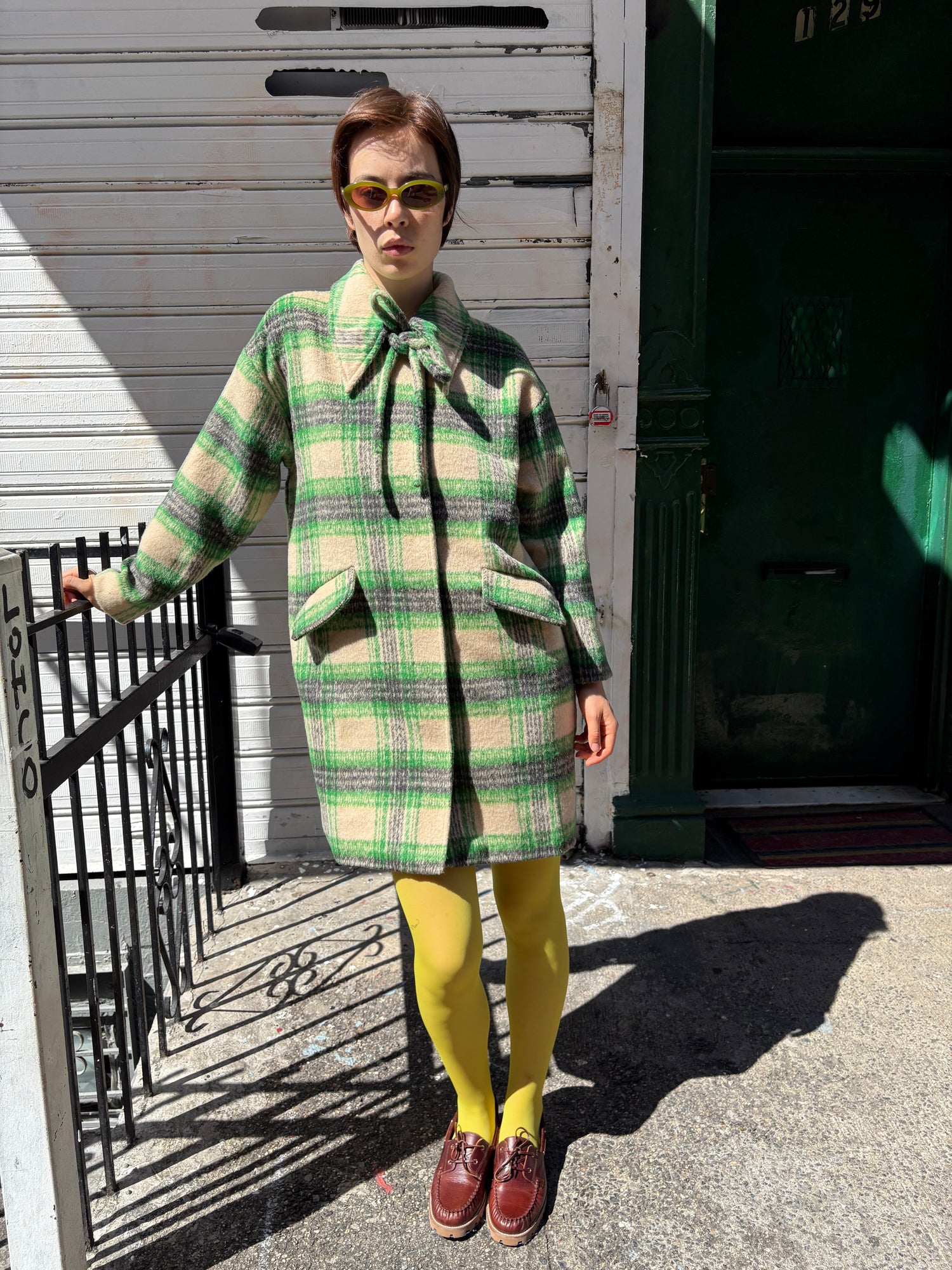 Chelsea Coat | Moss Plaid