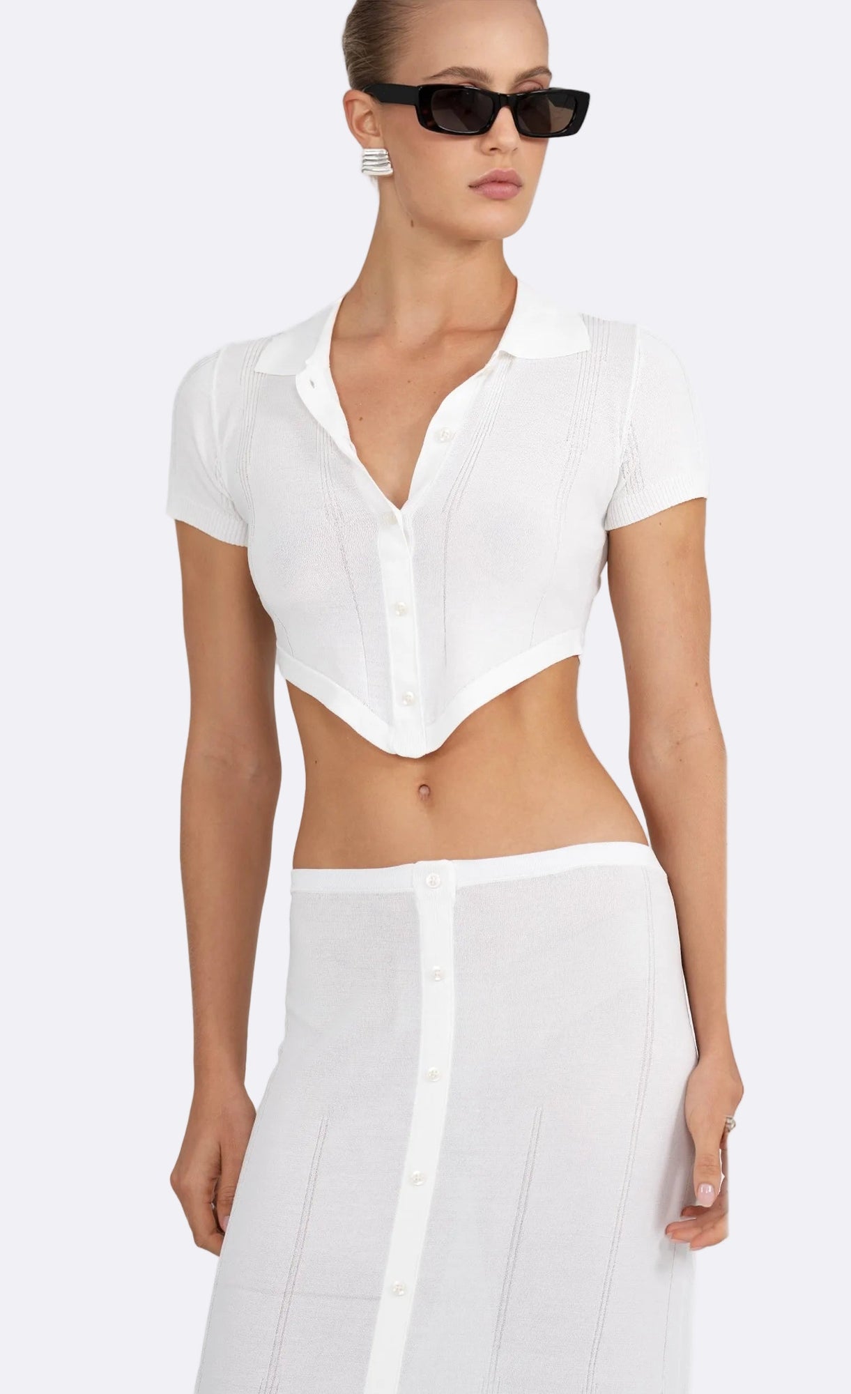 Palmer Crop | White