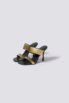 Carter Heeled Sandal | Black Gold