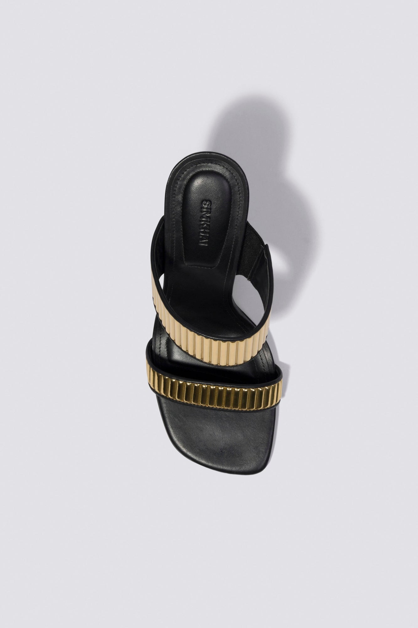 Carter Heeled Sandal | Black Gold