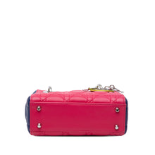Dior | Pre-Owned Mini Tricolor Lambskin Cannage Lady | Yellow/Pink/Navy