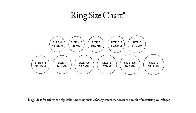 Product size guide