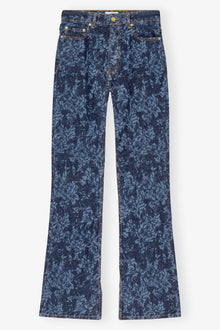 Lazer Denim Iry HW Bootcut Slit | Mid Blue Stone