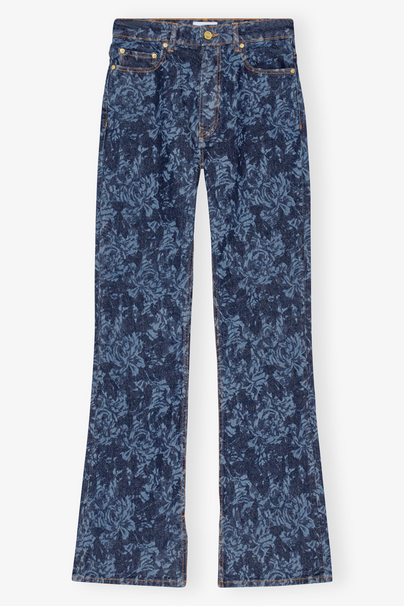 Lazer Denim Iry HW Bootcut Slit | Mid Blue Stone