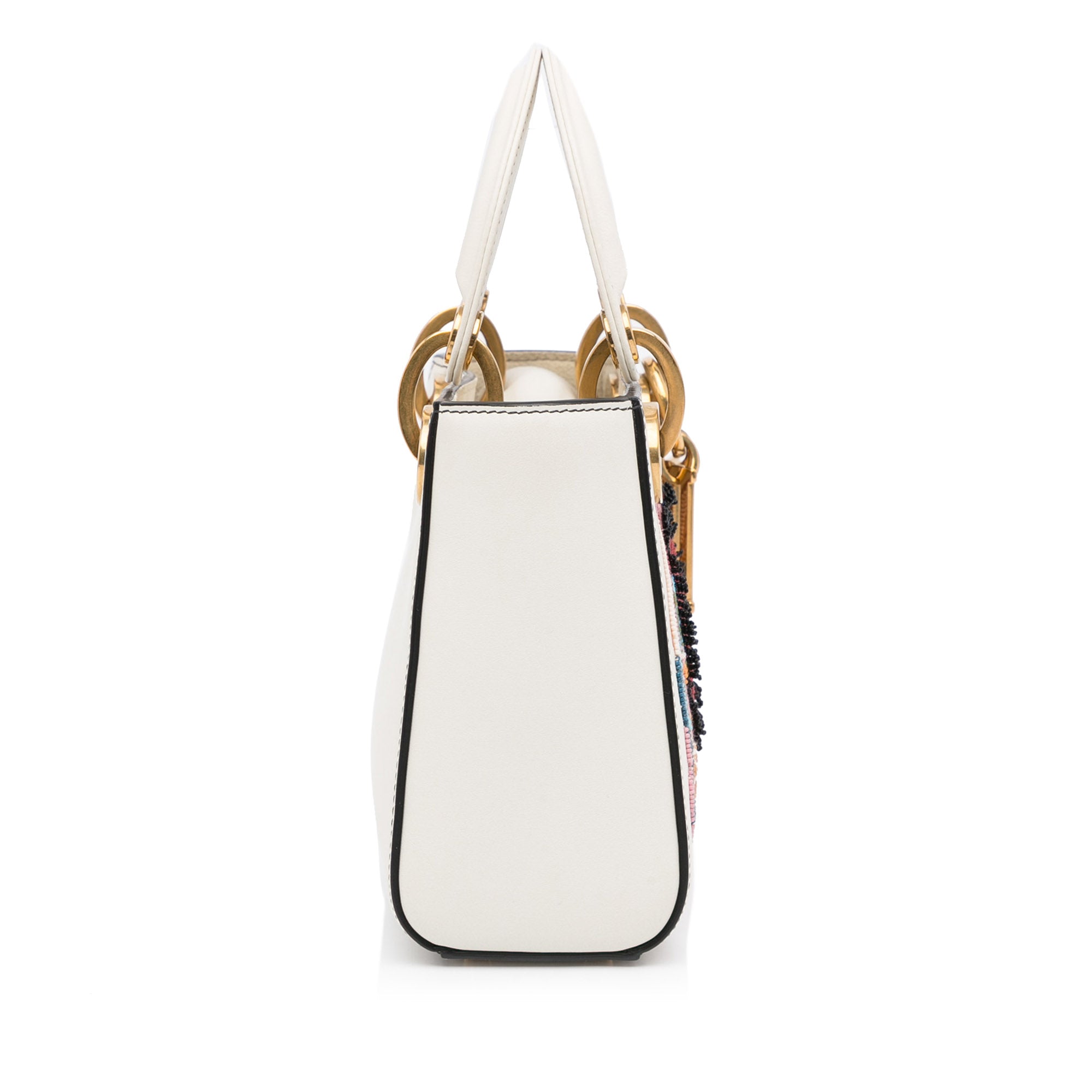 Dior | Pre-Owned Niki De Saint Phalle Mini Calfskin Dioramour Lady (Embroidered) - II | White