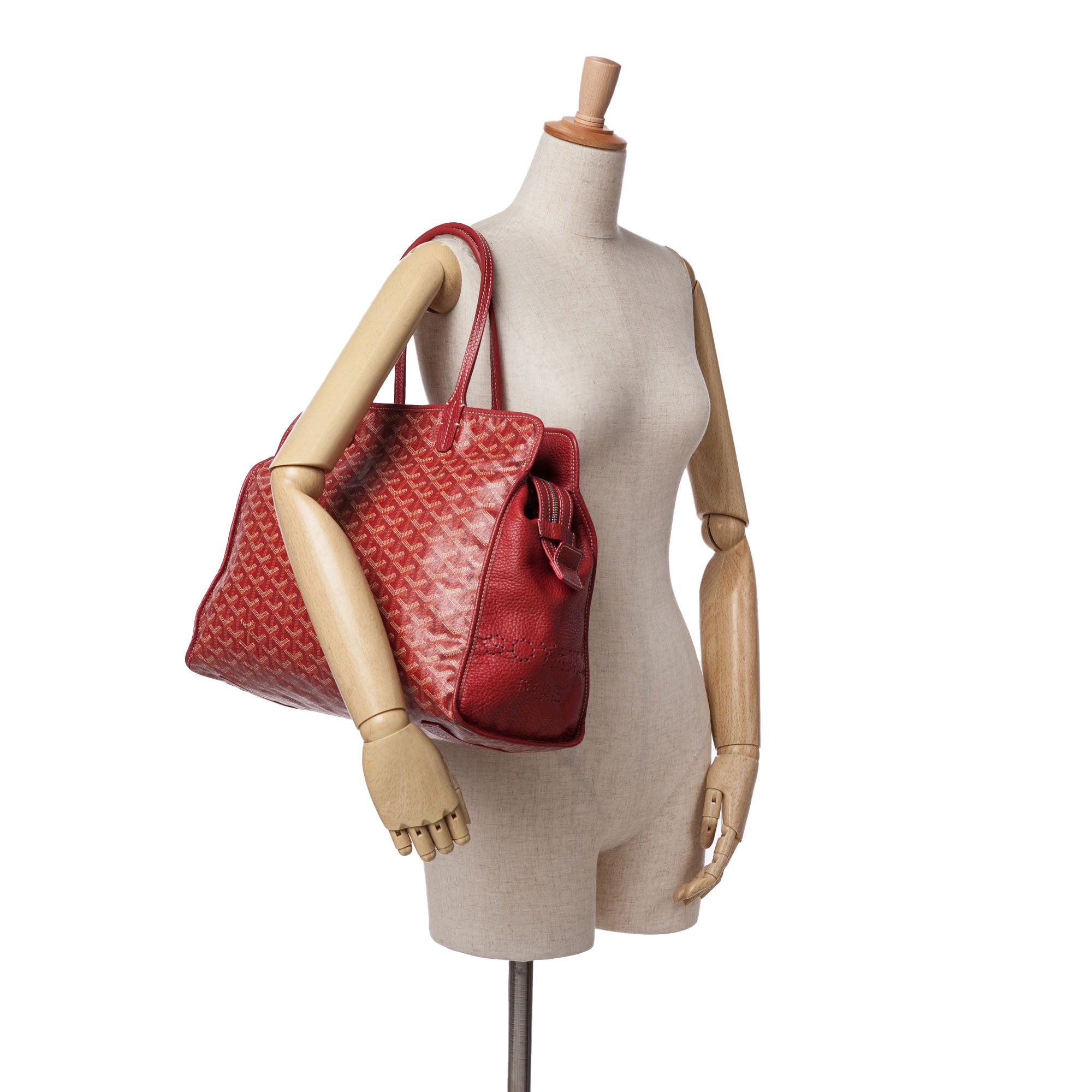 Goyard | Pre-Owned Goyardine Sac Hardy Pet Carrier PM | Red