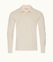 Jarrett Towelling Classic Fit Organic Towelling Long-Sleeve Polo Shirt | Matchstick