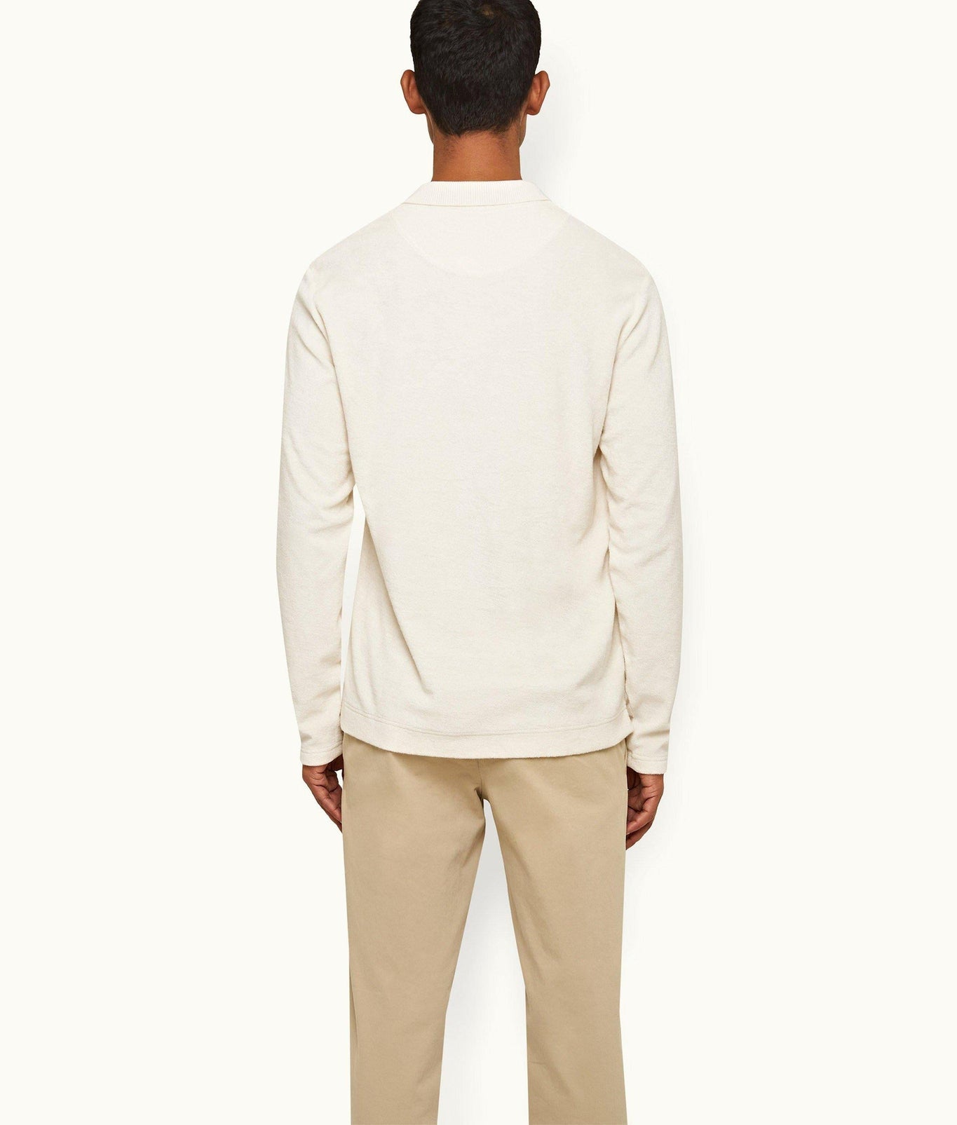 Jarrett Towelling Classic Fit Organic Towelling Long-Sleeve Polo Shirt | Matchstick