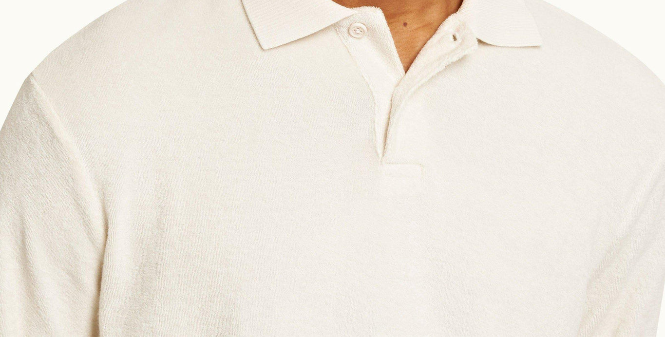 Jarrett Towelling Classic Fit Organic Towelling Long-Sleeve Polo Shirt | Matchstick