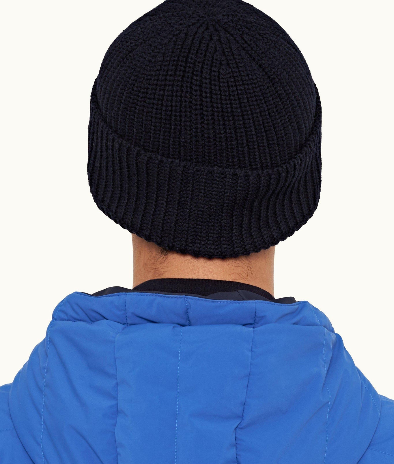 Jorda Merino Merino Wool Rib Beanie Hat | Night Iris